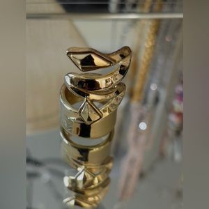 Artisan Brass Abstract Ring sz 7.5